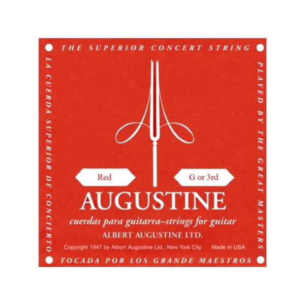 AUGUSTINE Corda per chitarra classica Classic RED III (SOL). Modello RED G-3RD