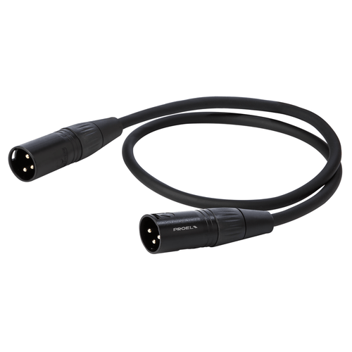 PROEL STAGE Nuovo cavo audio professionale adattatore per cambio genere con connessioni  2 x spina volante XLR 3P YONGSHENG. Colore disponibile: BLunghezza 0.15 m. Colore disponibile: Nero