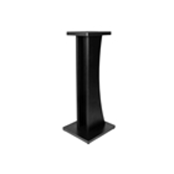Gator Frameworks GFW-ELITESPKSTMN-BLK Coppia di supporti per monitor da studio in legno con finitura nera&lt;br&gt;