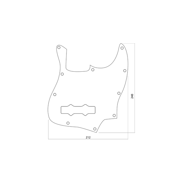 Yellow Parts EZ2102T Battipenna 3 Strati Jazz Bass® Style Tartarugato
