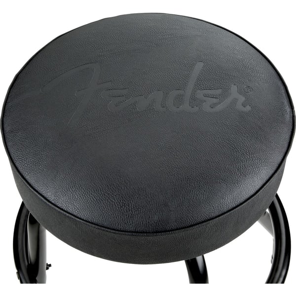 Sgabello da bar con logo nero in rilievo Fender™, nero/nero, 30"