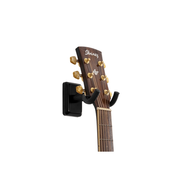 Gator Frameworks GFW-GTR-HNGRBLK Supporto a muro per chitarra con piastra nera<br>