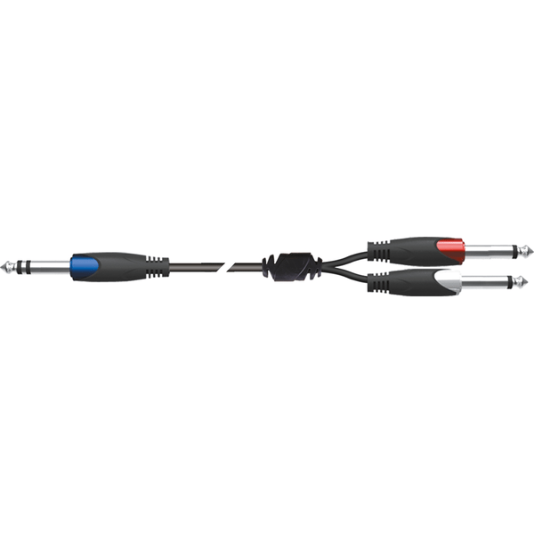 Quik Lok SX/4-2,5K Cavo Jack Stereo/2 Jack Mono