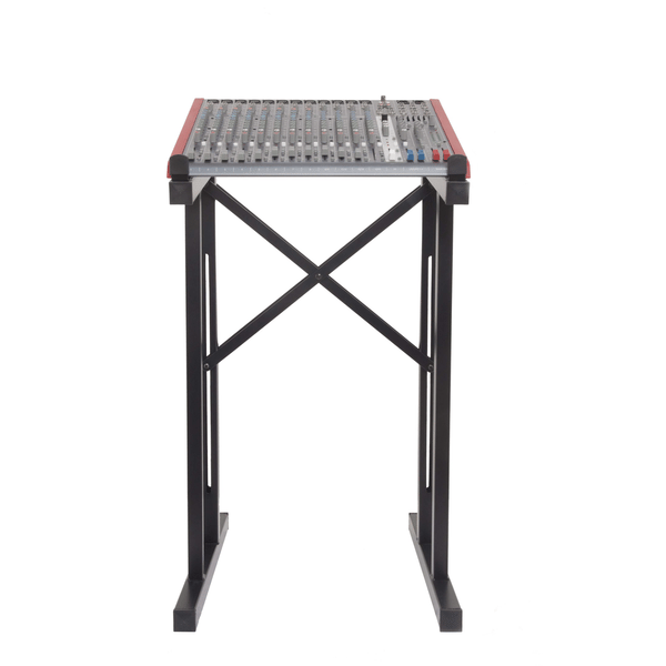 PROEL STAGE Robusto supporto per mixer dal design innovativo, fornito di regolazione a barre incrociate.