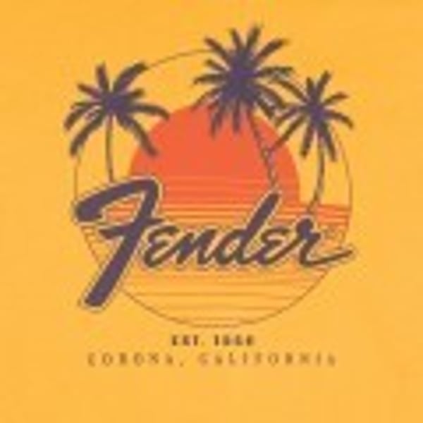T-shirt unisex Fender® Palm Sunshine, Marigold, S