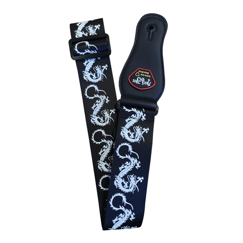 EXTREME S-211B TRACOLLA REGOLABILE PER CHITARRA E BASSO BLACK CON DECORAZIONE COLORE NERO