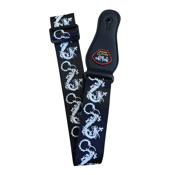 EXTREME S-211B TRACOLLA REGOLABILE PER CHITARRA E BASSO BLACK CON DECORAZIONE COLORE NERO