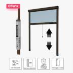 Zanzariera Verticale A Molla Con Freno In KIT DA TAGLIO Colore Marrone RAL 8017