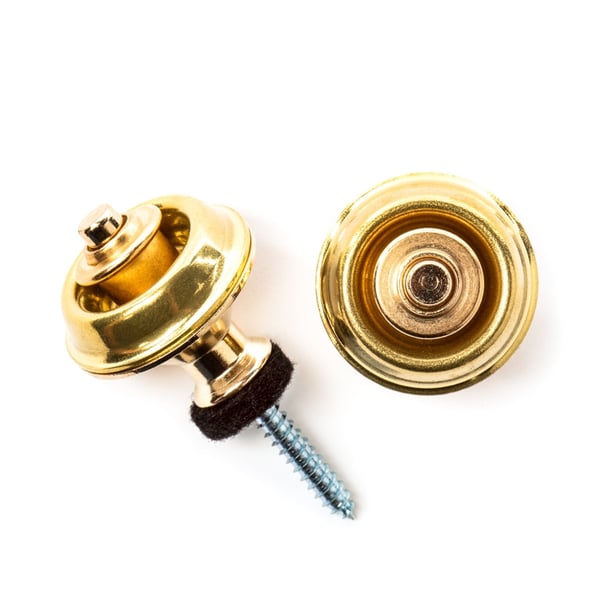 Dunlop SLS1034G Straplok Dual Design Strap Retainer System, Gold