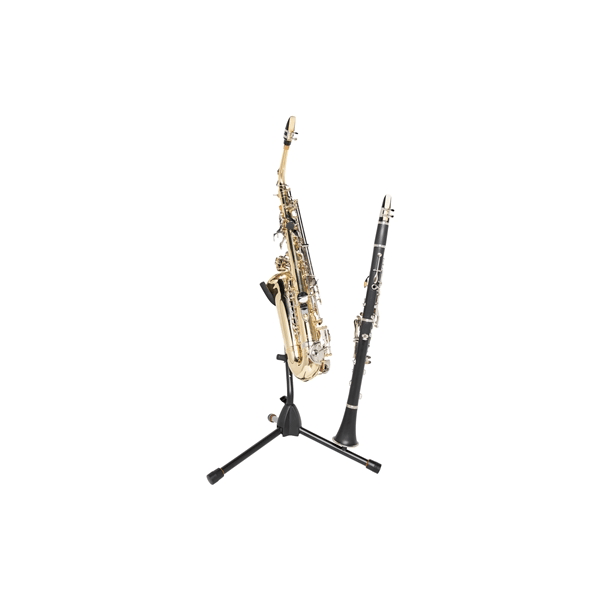 Gator Frameworks GFW-BNO-SAXFLU Supporto a treppiede per sax alto/tenore con attacco per clarinetto o flauto<br>