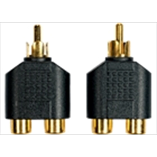 Yellow Cable AD14 Adattatore RCA Maschio/2x RCA Femmina 2 Pcs