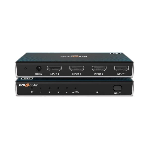 BZBGEAR 4X1 8K UHD HDMI 2.1 SWITCHER, AUDIO DE-EMBEDDER 8K60/4K120HZ