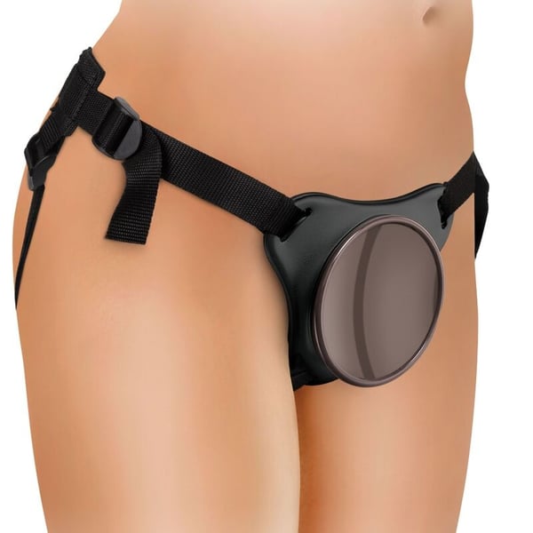 KING COCK ELITE - DELUXE VERSTELLBARES HARNESS-KIT RING MIT HODEN & DILDO 20,3 CM