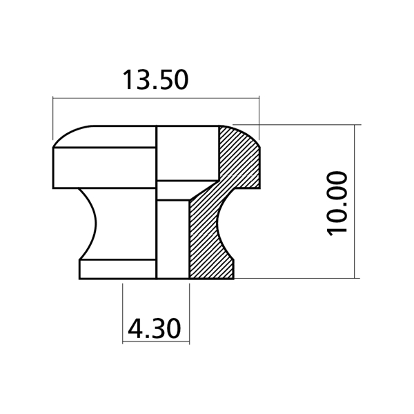 Yellow Parts EZ1399B Bottone Tracolla Nero 2 Pcs