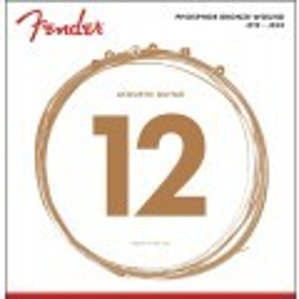 FENDER Muta per chitarra acustica in bronzo fosforoso, Ball End, scalatura 60L .012-.053, (6). Modello 0730060403