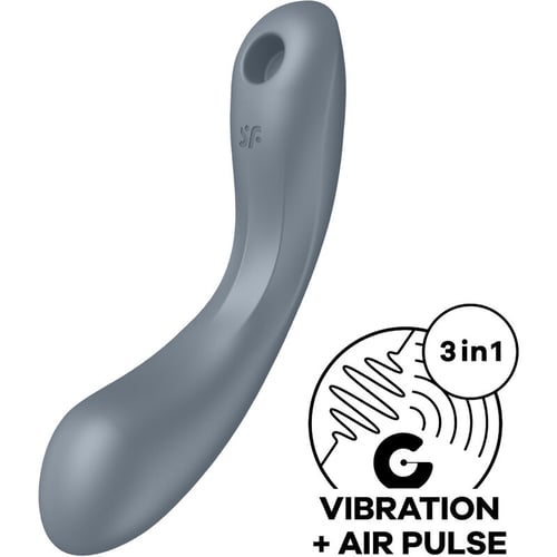 SATISFYER AIR PULSE SATISFYER - CURVE TRINITY 1 AIR PULSE VIBRAZIONE GRIGIO