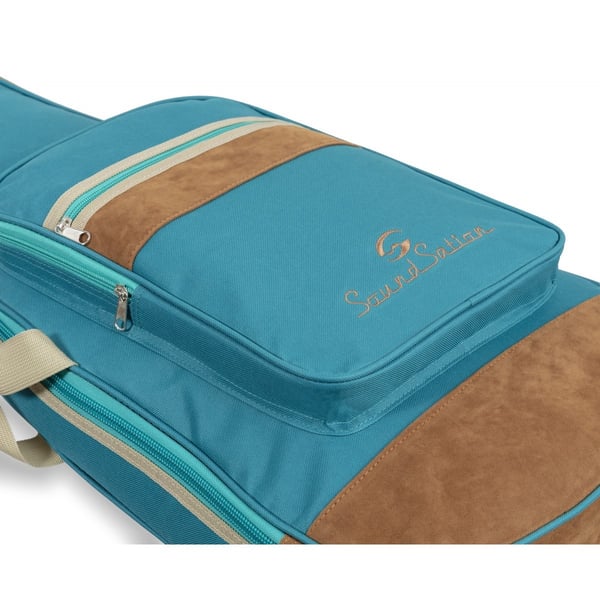 SOUNDSATION Borsa chitarra classica con inserti in pelle suede