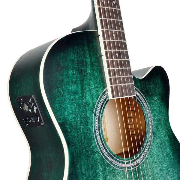 SOUNDSATION Chitarra acustica cutaway amplificata con finitura hand wiped. Modello SAGUARO-HW-CE GR
