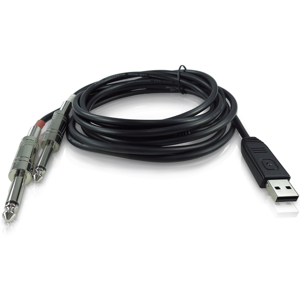 BEHRINGER LINE 2 USB INTERFACCIA AUDIO USB - 2 JACK 6.35MM 2 METRI 44.1/48 KHZ PER CHITARRA LINE2USB PLUG & PLAY PC MAC DAW