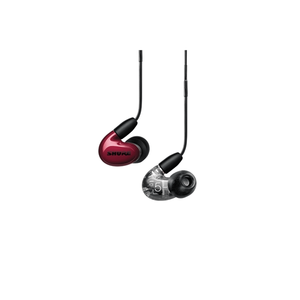 Shure SE53BARD+UNI-EFS AONIC 5 Auricolari colore rosso/trasparente