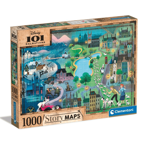 Disney Story Maps Jigsaw Puzzle 101 Dalmations (1000 pieces)