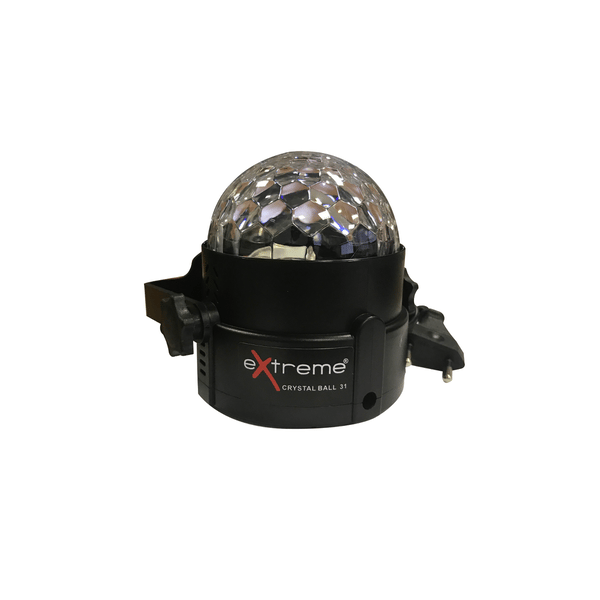 EXTREME CRYSTAL BALL 31 EFFETTO LUCE LED MAGIC MEZZA SFERA RGB 3x1W SFERA INDOOR + CONTROLLO SOUND ACTIVE