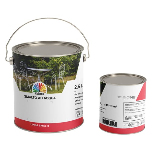 SMALTO ALL'ACQUA 'COLOREA' Lt. 0,750 bianco lucido