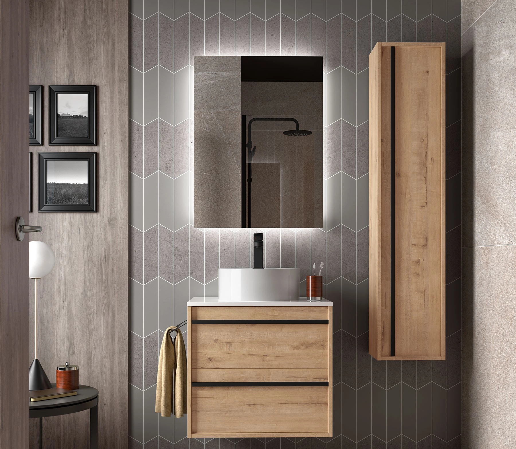 Set Bagno Completo AZALEA 60 cm - Rovere Ostipo