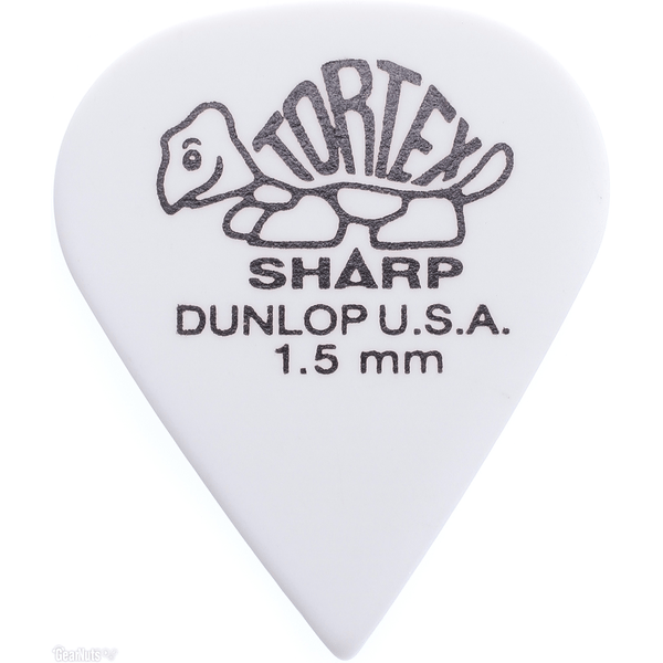 Dunlop 412R1.5 Tortex Sharp White 1.5mm Bag/72