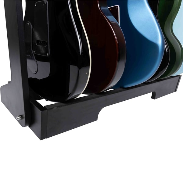 Gator Frameworks GFW-GTR-WD6RK-BLK Supporto in legno per 6 chitarre con finitura nera<br>