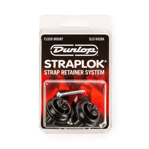 Dunlop SLS1403BK Straplok Flush Mount Strap Retainer System, Black