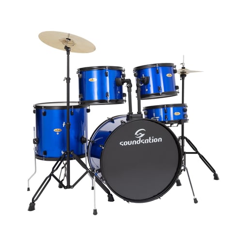 SOUNDSATION Drum Set 5 pcs in Pioppo con finitura rivestita metallic Blue