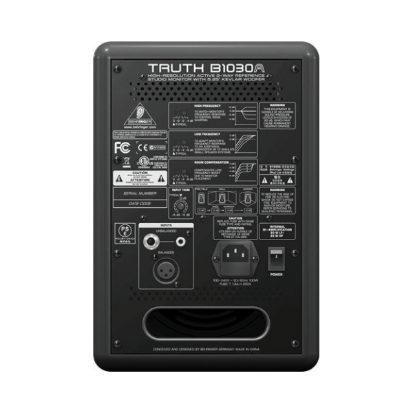BEHRINGER B1030A TRUTH B1030-A STUDIO MONITOR 2 VIE ATTIVI 75 WATT SINGOLA