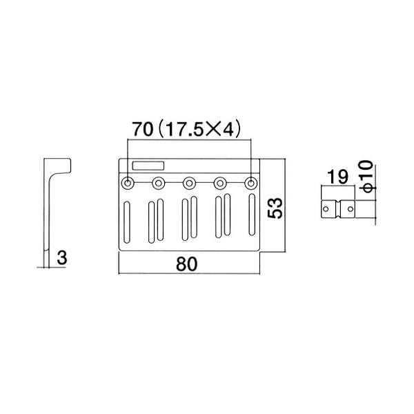 SOUNDSATION PARTS Ponte Standard per Basso Elettrico (Cromato)