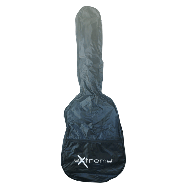 EXTREME BAG-WG BORSA PER CHITARRA ACUSTICA CON TASCA FRONTALE E TRACOLLA COLORE NERO