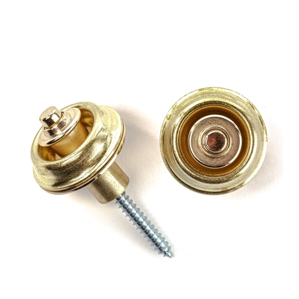 Dunlop SLS1402BR Straplok Flush Mount Strap Retainer System, Brass