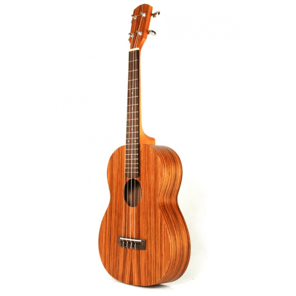 HORA UKULELE BARITONO TOP CORPO ZEBRANO MADE IN EUROPE TAVOLA FONDO FASCE ZEBRAWOOD TASTIERA IN PALISSANDRO