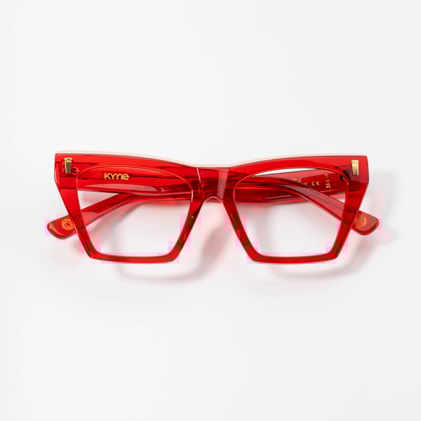 Kyme Zara Red Handmade Italian Sunglasses