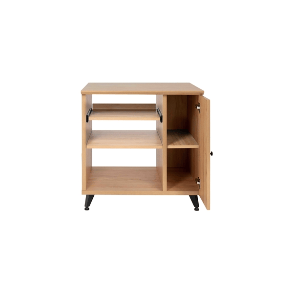 Gator Frameworks GFW-ELITESIDECAR-MPL Mobile rack sidecar cabinet in legno con finitura acero naturale opaca<br>