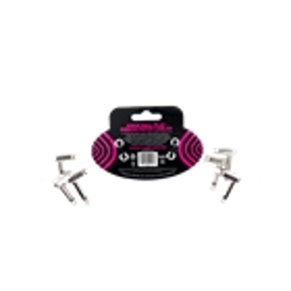 Ernie Ball 6385 Flat Ribbon Patch Cable White 15.24cm 3Pk