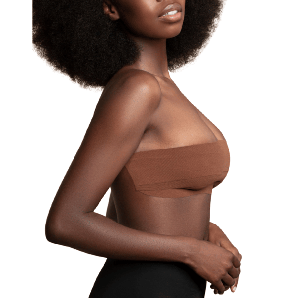 BYE BRA BODY TAPE 5M X 6.5 CM + 3 PAIRS OF SATIN NIPPLE COVERS DARK BROWN