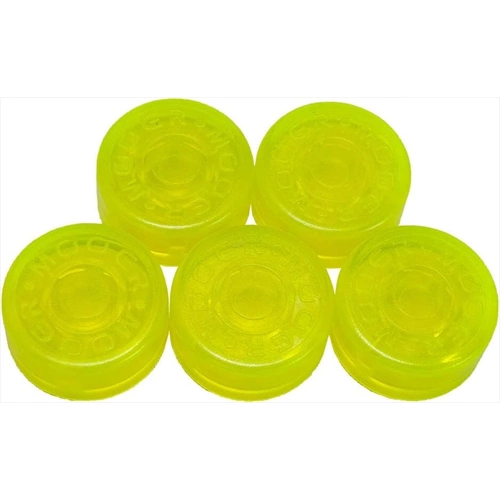 MOOER YELLOW GREEN FOOTSWITCH TOPPER,5 PCS PER BAG