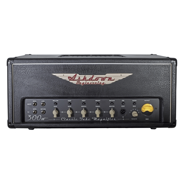 ASHDOWN CTM-300 TESTATA VALVOLARE PER BASSO ELETTRICO CTM300 300 WATT EQ 3 BANDE 6 SWITCH VU-METER EFX LOOP