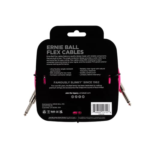 Ernie Ball Cavo flessibile 6418 rosa 6m
