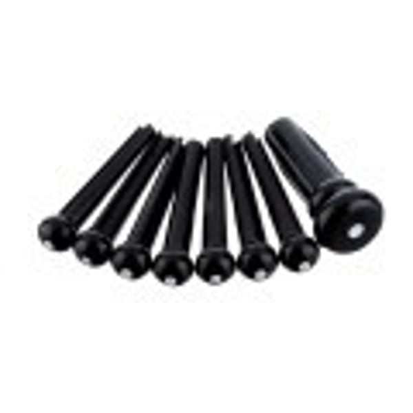 FENDER Set di spilli per ponte Black con White Dot, confezione da 7