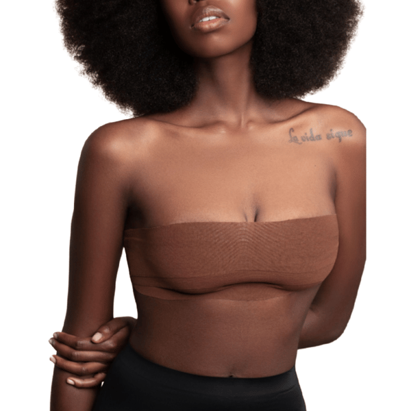 BYE BRA BODY TAPE 5M X 6.5 CM + 3 PAIRS OF SATIN NIPPLE COVERS DARK BROWN