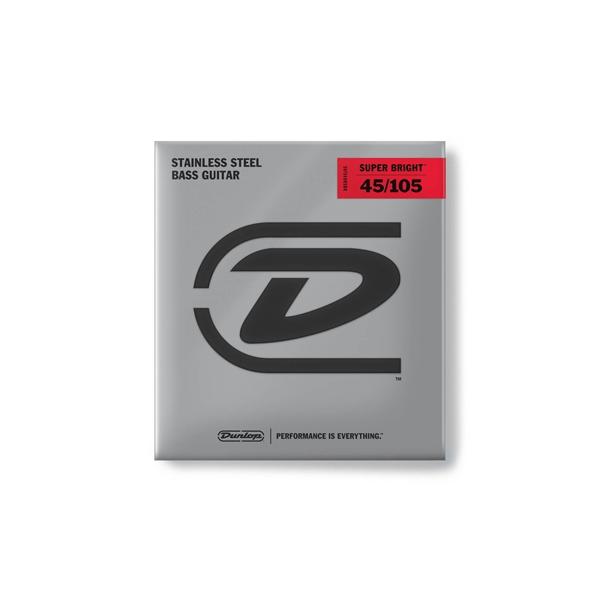 Dunlop DBSBS45105 Super Bright Stainless Steel, Medium Set/4