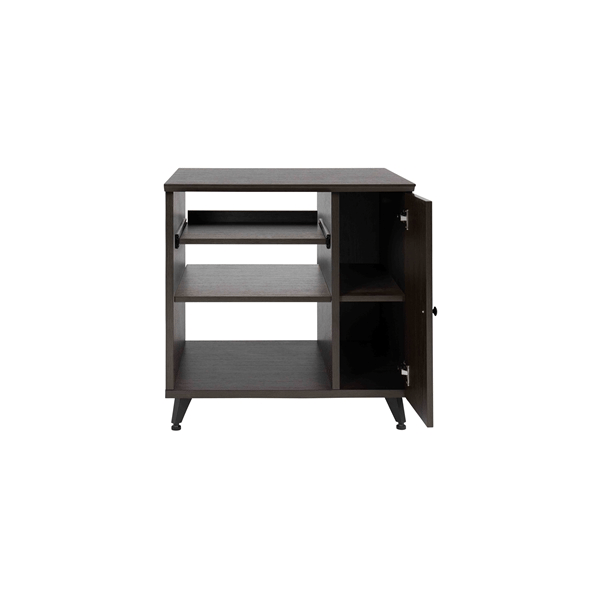 Gator Frameworks GFW-ELITESIDECAR-BRN Mobile rack sidecar cabinet in legno con finitura noce scuro<br>