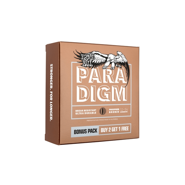 Ernie Ball 3316 Paradigm Medium Light Phosphor Bronze 12-54 Gauge 3 Pack