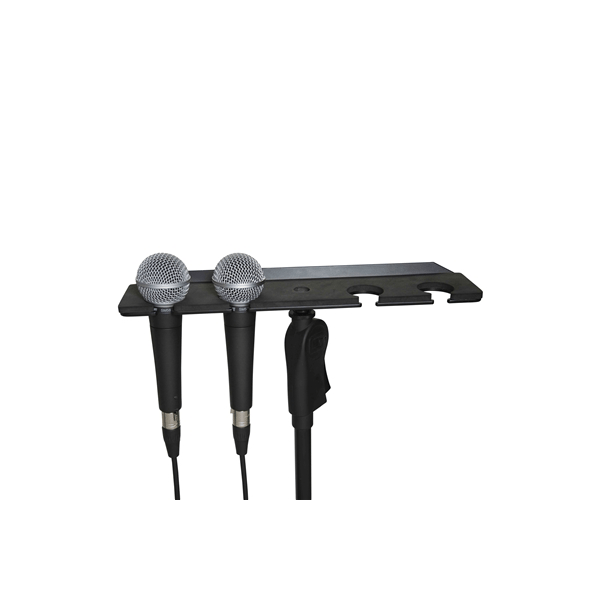 Gator Frameworks GFW-MIC-4TRAY Supporto multi-microfono per 4 microfoni<br>
